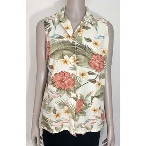 Vintage Big Dogs Sleeveless Hawaiian Tropical Top